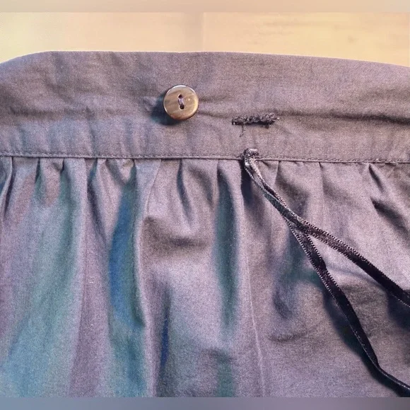 Merlette Tiered Wrap Skirt Size 6 Navy Cotton Poplin Midi Boho - Picture 6 of 11